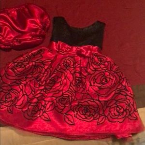 Christmas dress with diaper cover